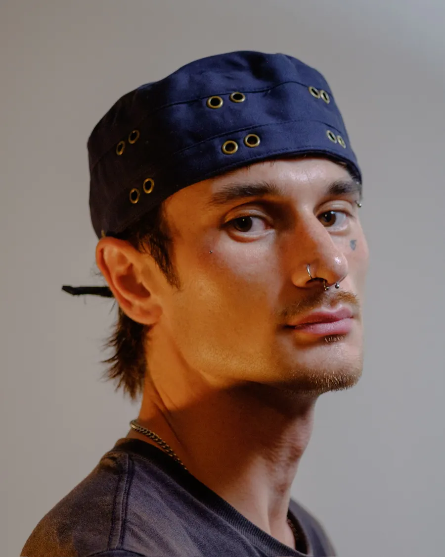 Cap worn as crown only, no visor attached